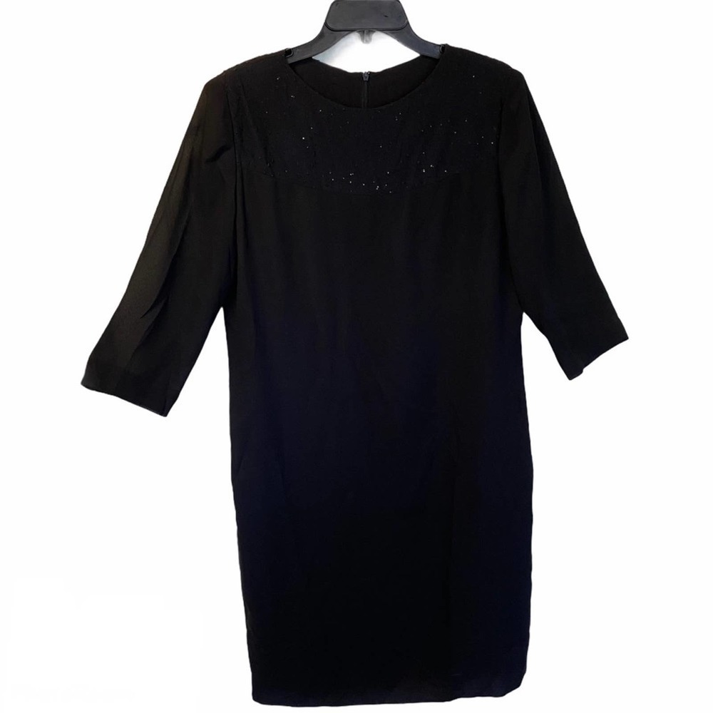 Henry Lee Vintage Black Midi Dress Sz 10